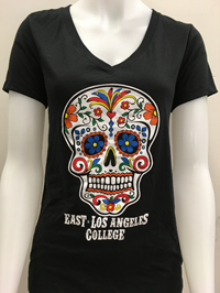 Elac Colorful Skull Ladies T-Shirt