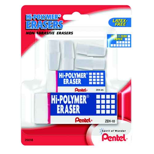 Eraser Hi-Polymer Mixed 6 Pk (SKU 10465967168)