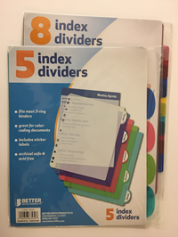 Index Dividers