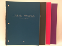 NOTEBOOK 1 SUBJECT POLY FASHION 70 SHEETS